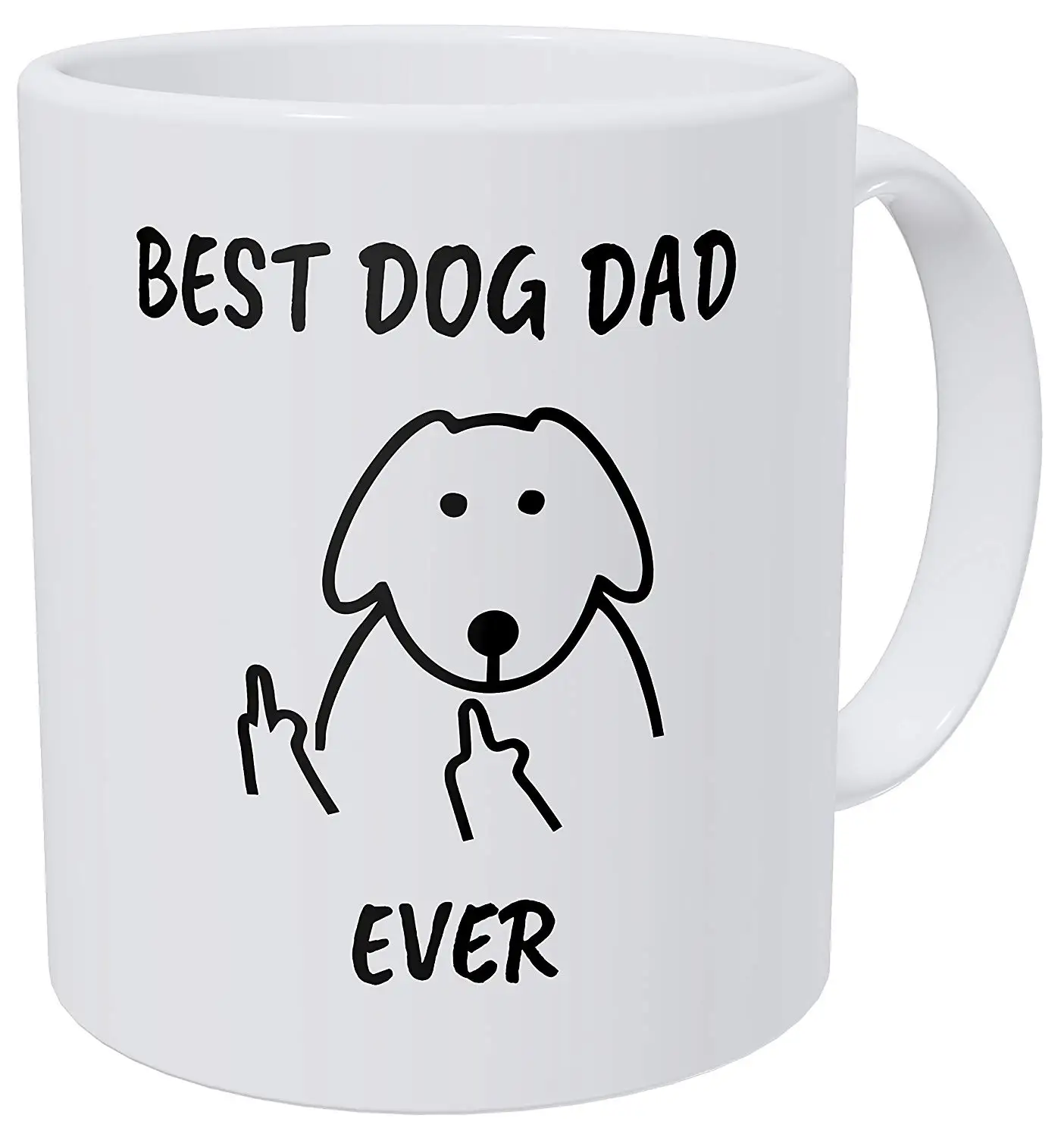 Забавная кофейная кружка Best Dog Dad Ever 11 унций | Дом и сад