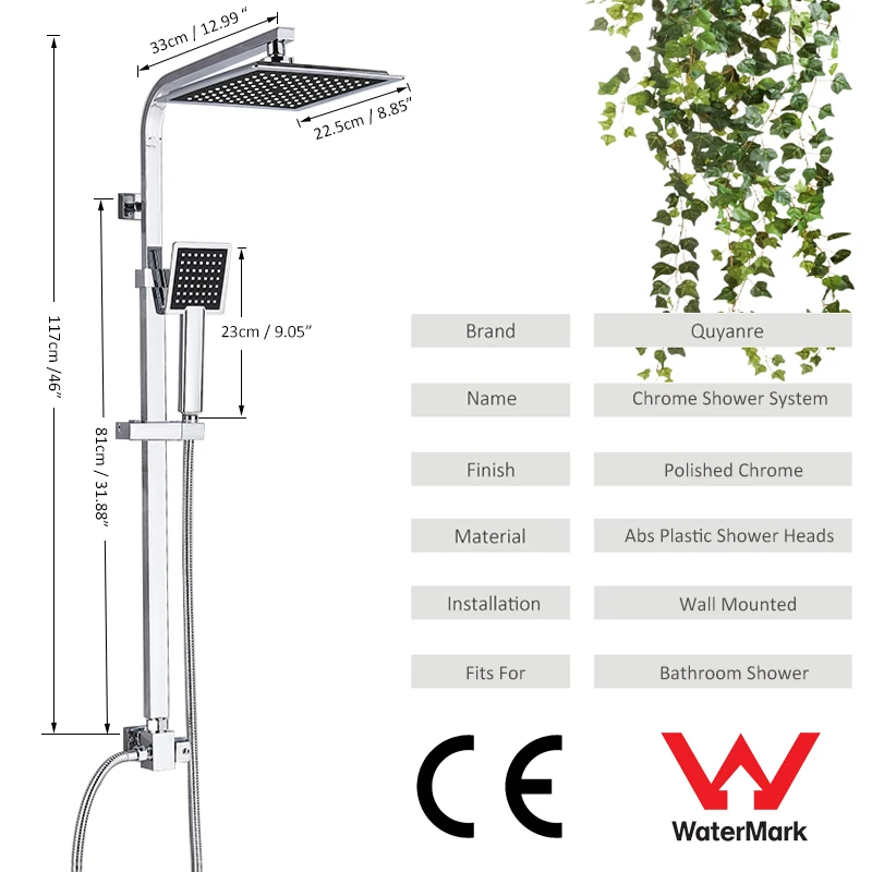 Душевая система настенное крепление для душа Водопад с ручным душем