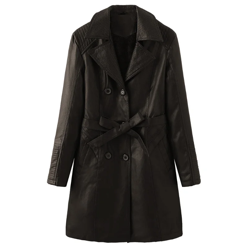 

Woman New Spring Autumn Pu Leather Motorcycle Jacket Female Solid Color Jackets Ladies Single Button Loose Casual Outerwear A107