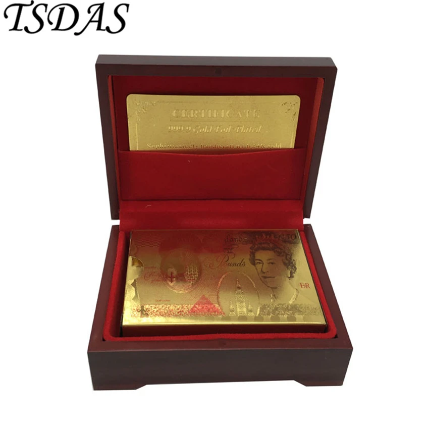Красочные 24K Gold Фольга игральные карты для Вечерние игры Пластик покер с
