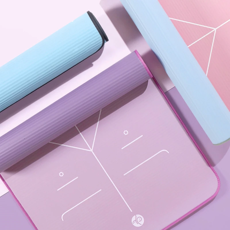 Коврик для йоги начинающих плотный нескользящий коврик фитнеса упражнений