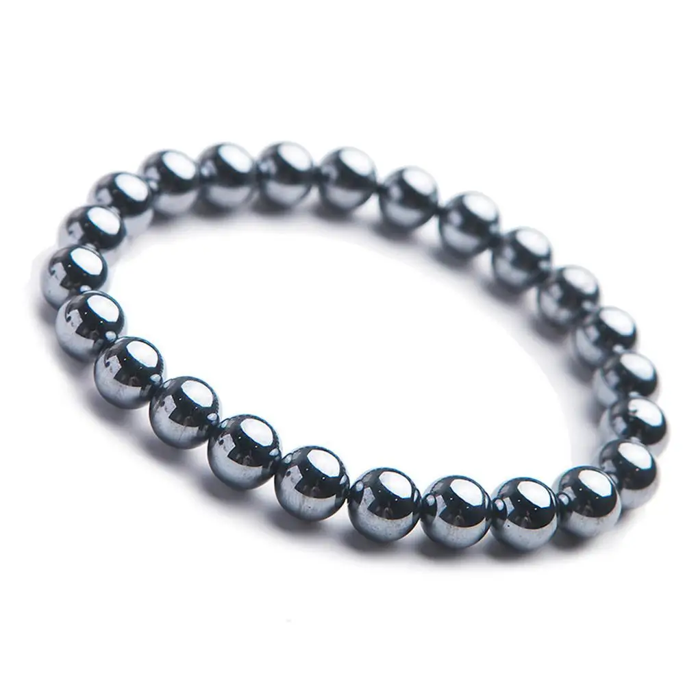 

8 мм натуральный браслет Terahertz ювелирные изделия для женщин мужчин лечение любви подарок кристалл энергия круглые бусины драгоценные камни ...