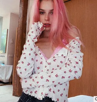 

Модная женская блузка Hirigin 2020 с цветочным принтом, легкий кардиган на пуговицах с длинным рукавом, топы