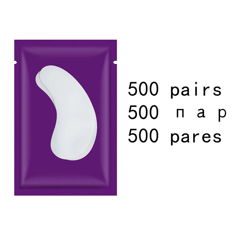 purple 500 Накладки для ресниц 50 пар накладки для наращивания ресниц наклейки накладки для глаз бумага под глазами для наращивания для глаз наклейки "ресницы" - Цвет: purple 500