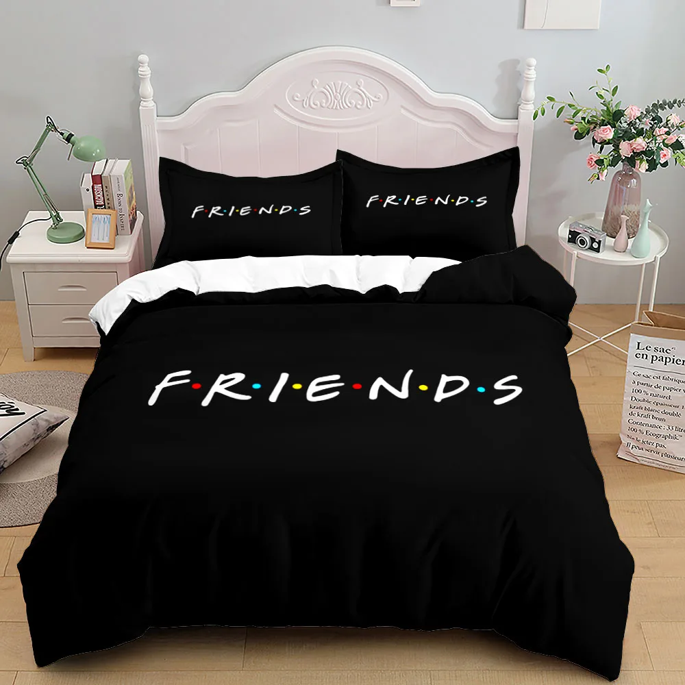 

Friends Tv Show Style Bedding Set For Bedroom Soft Bedspreads For Bed Linen Comefortable Duvet Cover Quilt And Pillowcase