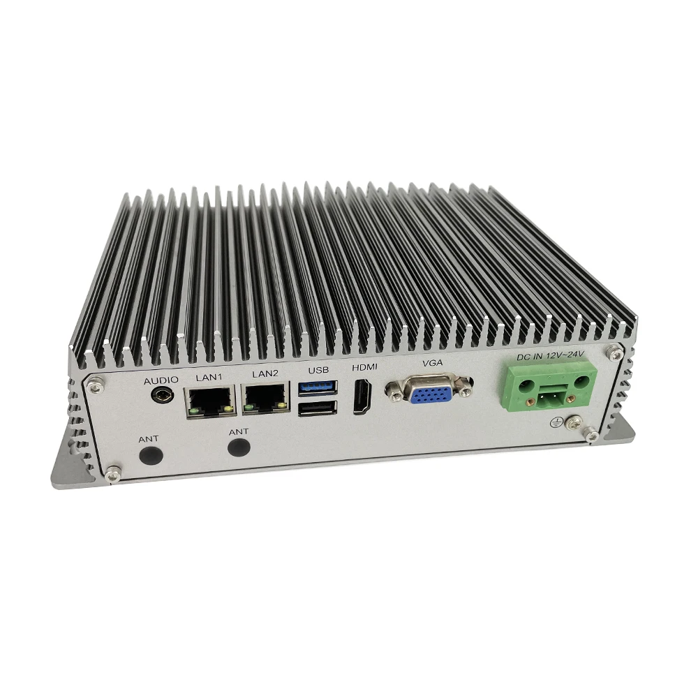 Billig 7x24 Stunden Industrie Fanless Mini PC Intel I3-6100 I5-6200 J1900 3855U 6 * USB 4 * COM 2 * LAN Windows 10 Linux Mini Computer HD-MI