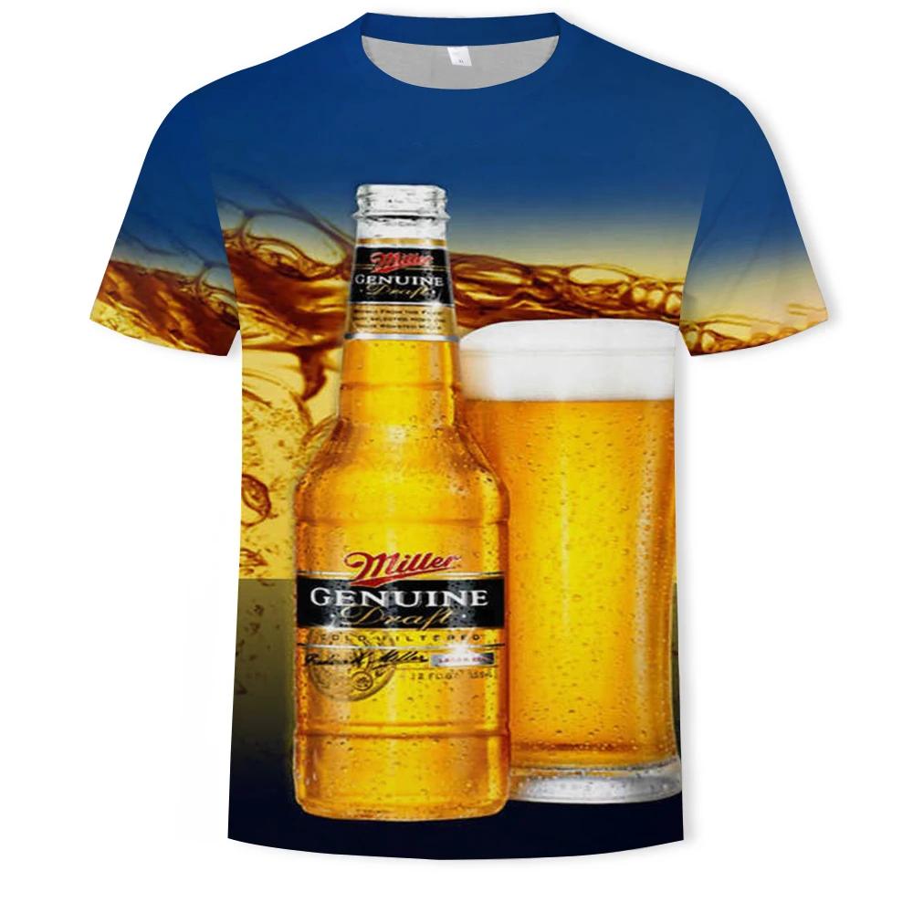 

German beer print T-shirt summer new fashion 3D graphic T-shirt popular men's T-shirt outdoor casual oversized T-shirt