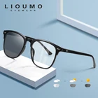 Очки LIOUMO с защитой от синего света в стиле ретро, модные женские фотохромные линзы кошачий глаз UV400 для компьютерных игр, UV400