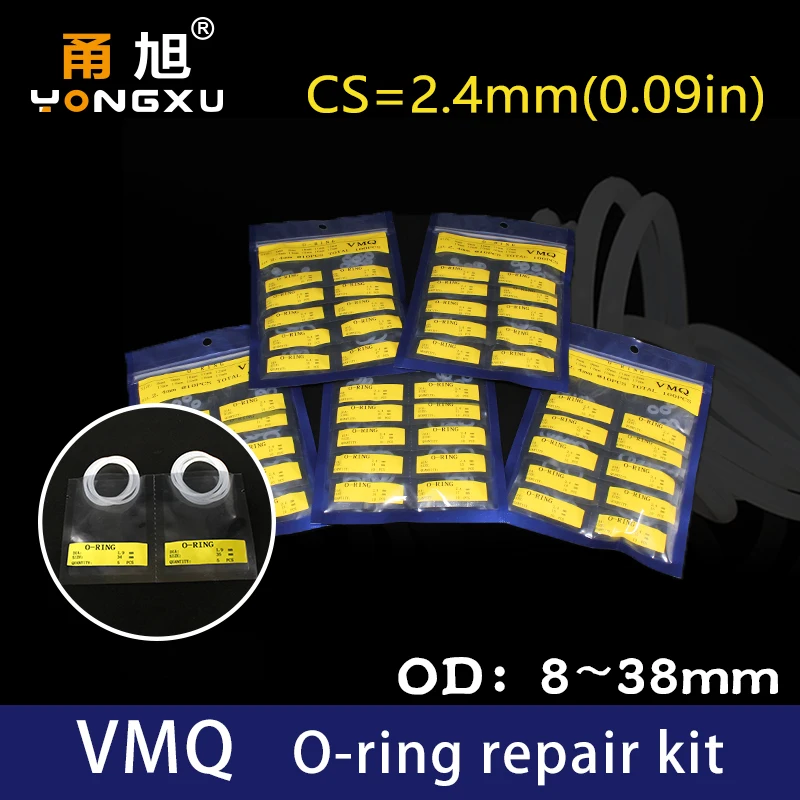 Уплотнительное кольцо белый силикон/VMQ толщина CS2.4mm OD8/9/10/11/12/13/14/15/16/17/18/19/20/21/22/23/24/25/26/27/28/29/30/32/35/38*2,4 мм Уплотнительное кольцо белый силикон/VMQ толщина CS2.4mm OD8/9/10/11/12/13/14/15/16/17/18/19/20/21/22/23/24/25/26/27/28/29/30/32/35/38*2,4 мм