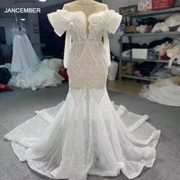 rsm67280d 2021 new dubai wedding dress long sleeve plus size shiny with glitters luxury wedding dress robe de mari%c3%a9e luxueuse