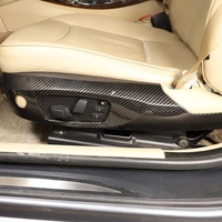 abs carbon fiber car seat side switch adjustment button decorative frame for bmw 3 series e90 x1 e84 2010 15 car accessories