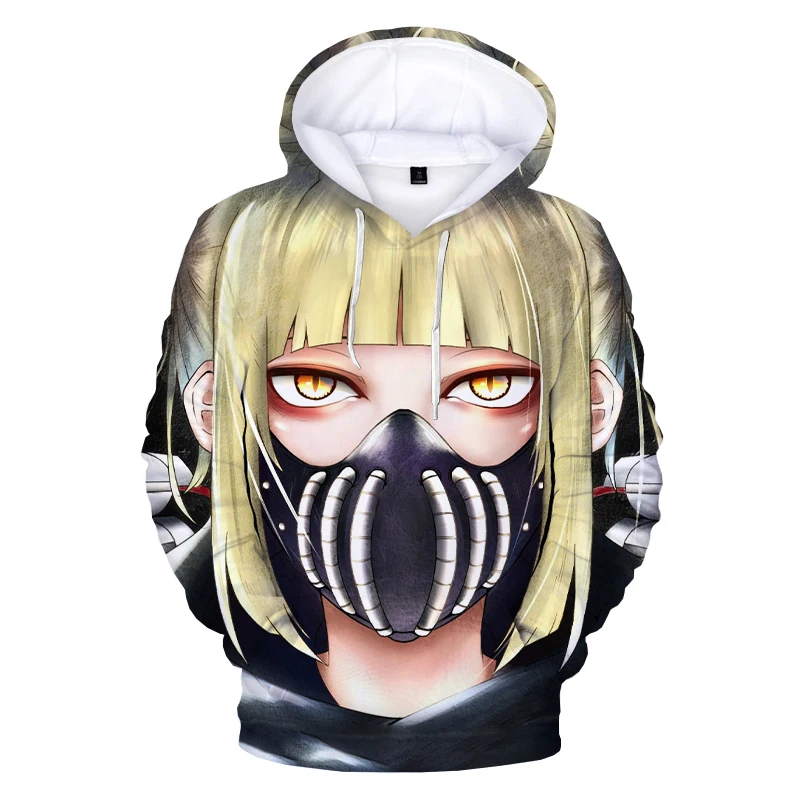

Толстовка Himiko Toga с капюшоном, толстовка 3D с капюшоном My Hero академия, Kpop мужские повседневные женские детские толстовки, модные мужские толст...