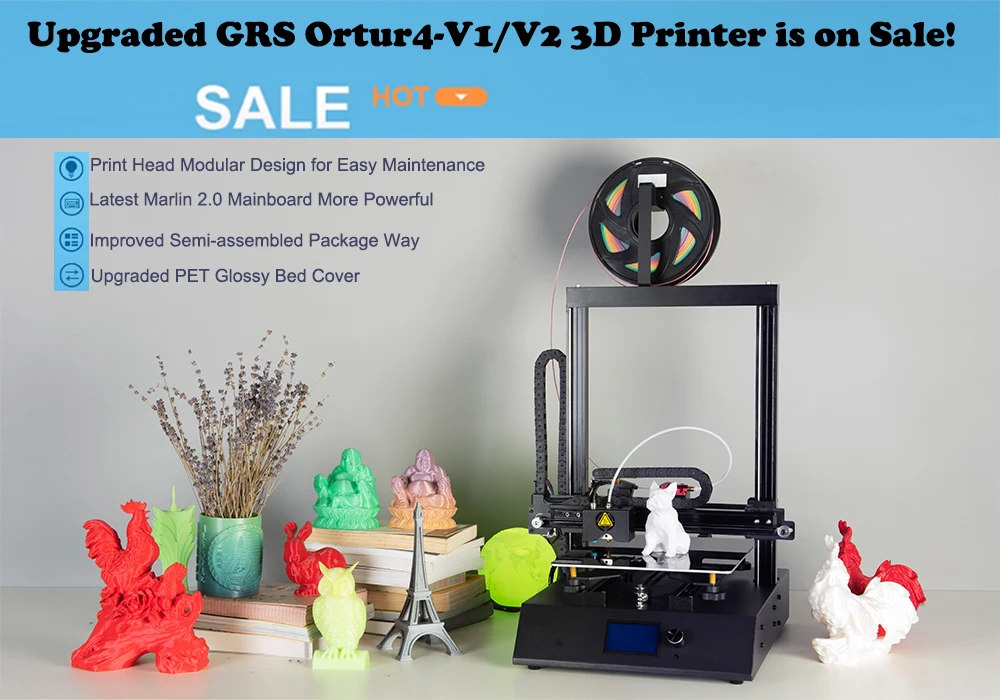 Ortur-4, 3d принтер, линейная направляющая, высокоскоростной 3d принтер Prusa I3, обновление, обновление, выключение питания, большой размер печати 260*310*305 мм