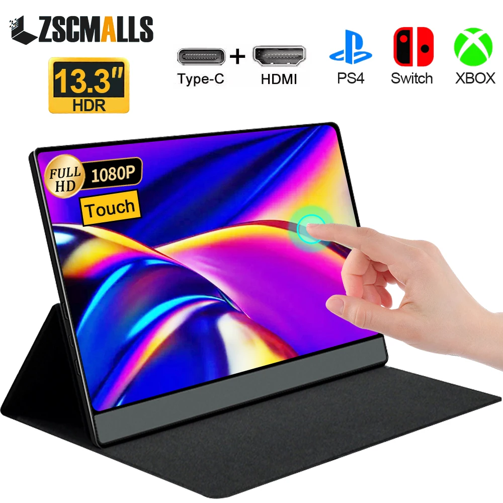 Сенсорный экран IPS 13 3 дюйма для телефонов Huawei Samsung Xbox PS4 игровой дисплей ПК