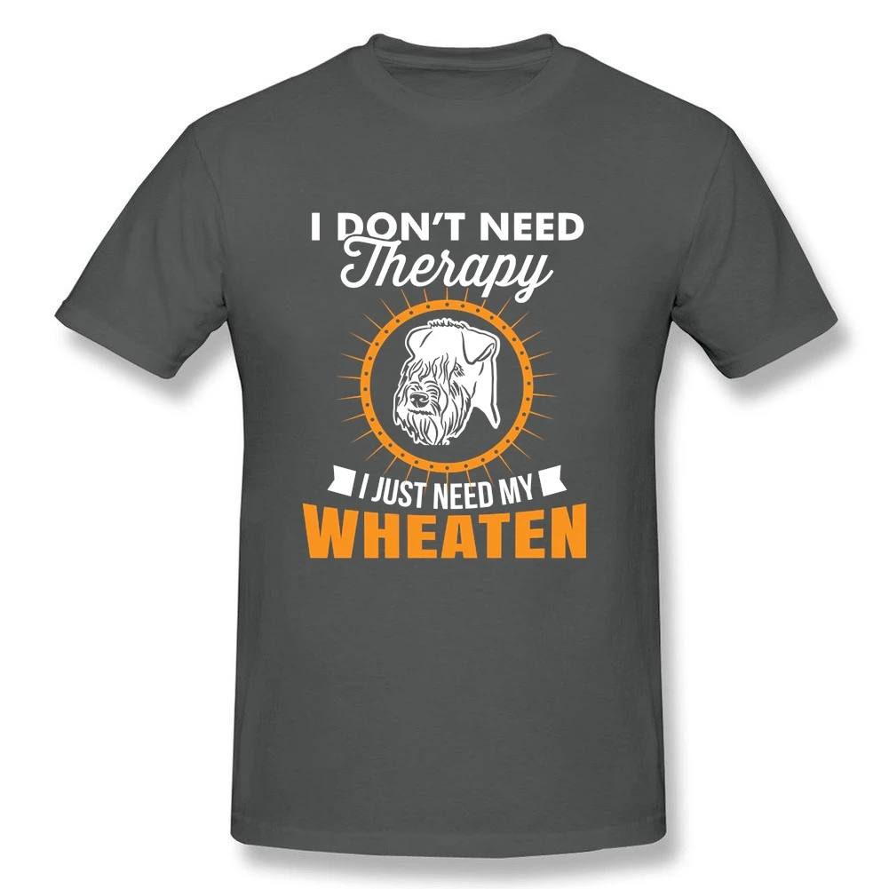 Классический Для мужчин футболка с мягким покрытием пшеничный терьер короткими