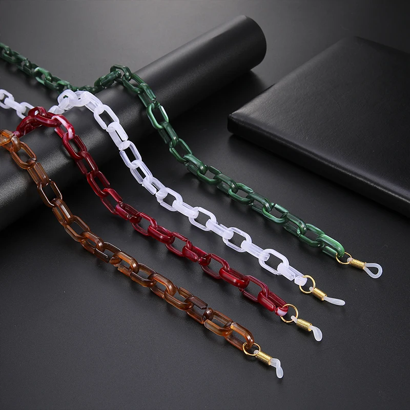

Fashion Men Women's Neck Chain for Mask Glasses Acrylic Sunglasses Chains Lanyard Reading Eyeglasses Cord Chain For Glasses 2021