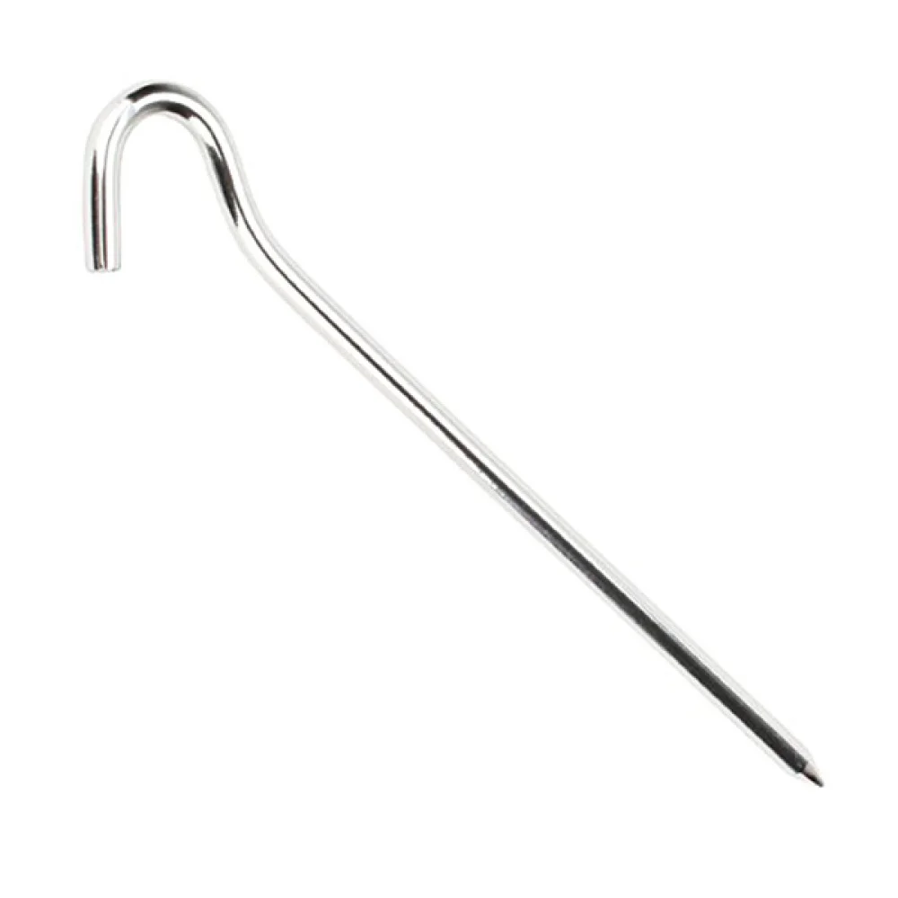 

10pcs Question Mark Shaped Camping Tent Awning Pegs (Silver)