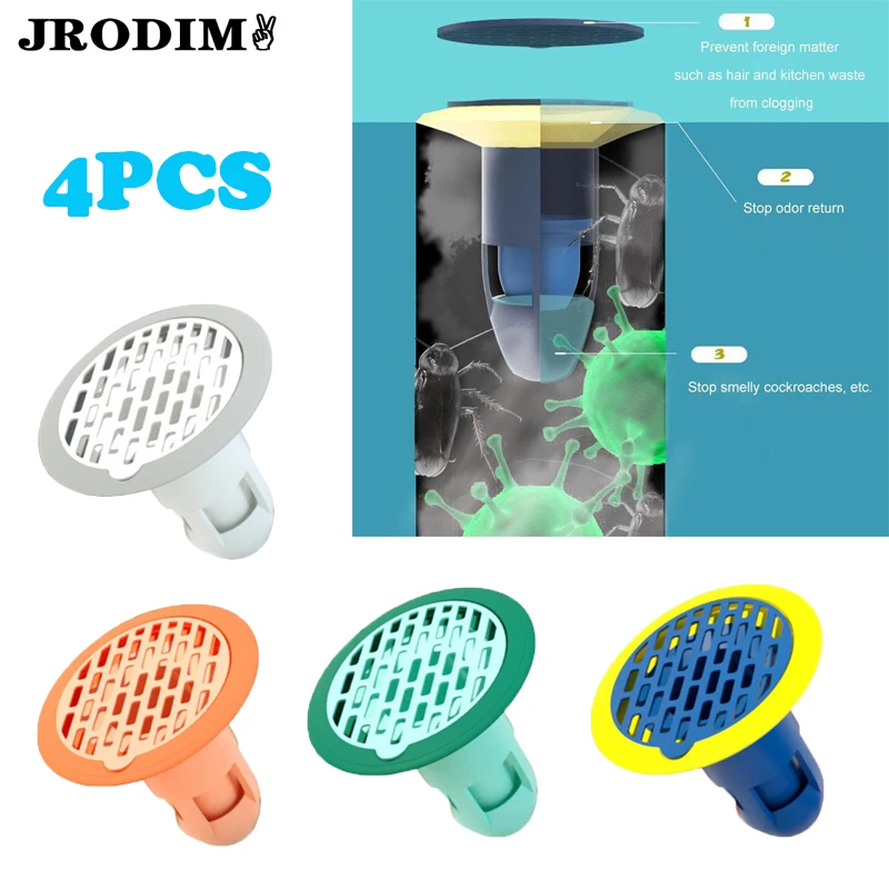 Bathroom Toilet Floor Drain Filter Hair Stoppers Sink Anti-smell Anti-Pest Sealing Cover Silicone | Дом и сад