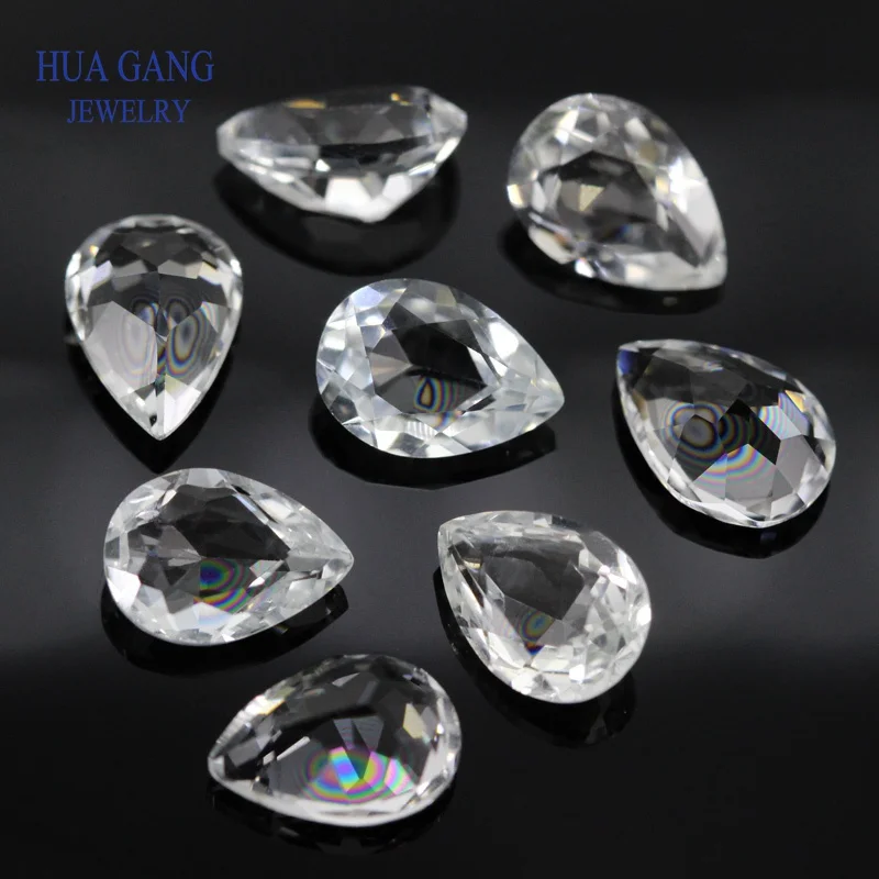 White Topaz Gemstone Pear Shape Cut Loose Natural Stone Beads For Jewelry Making 2x3-10x14mm Free Shipping AAAAA Quality | Украшения и