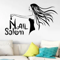 nail salon wall decal manicure pedicure window sticker nail bar na murals art wall stickers vinyl removable fk 119