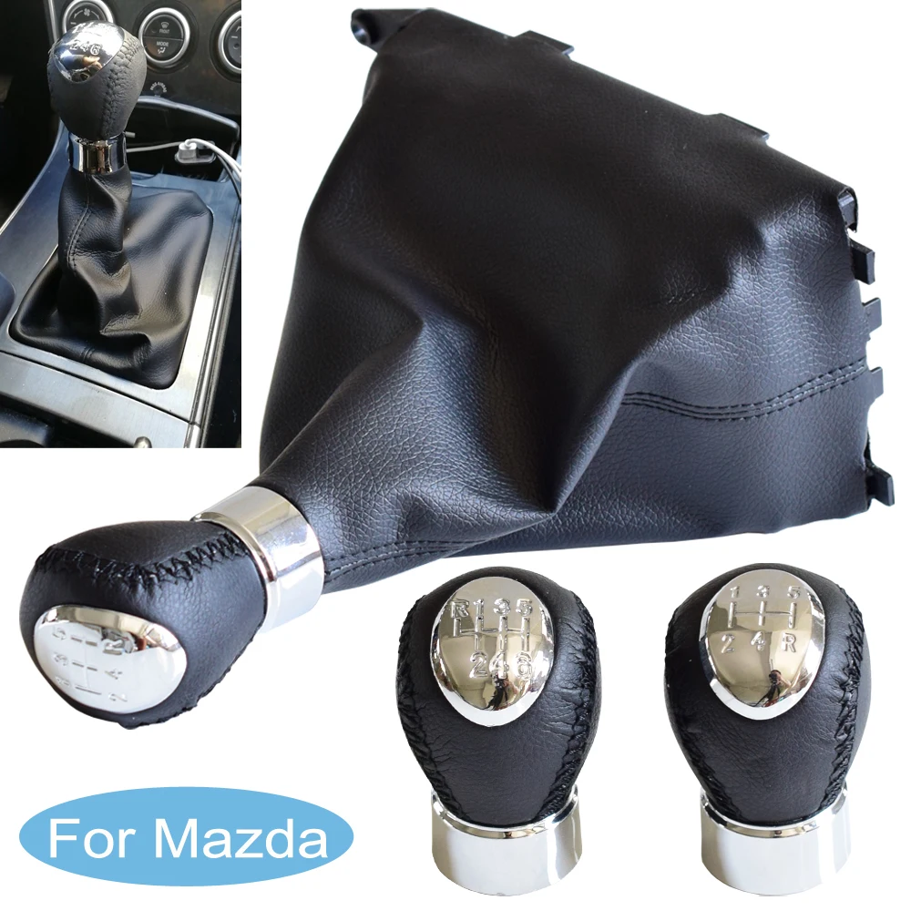 Ручка переключения передач для Mazda 6 2002 2003 2004 2007 ручная 5 скоростей Хромированная