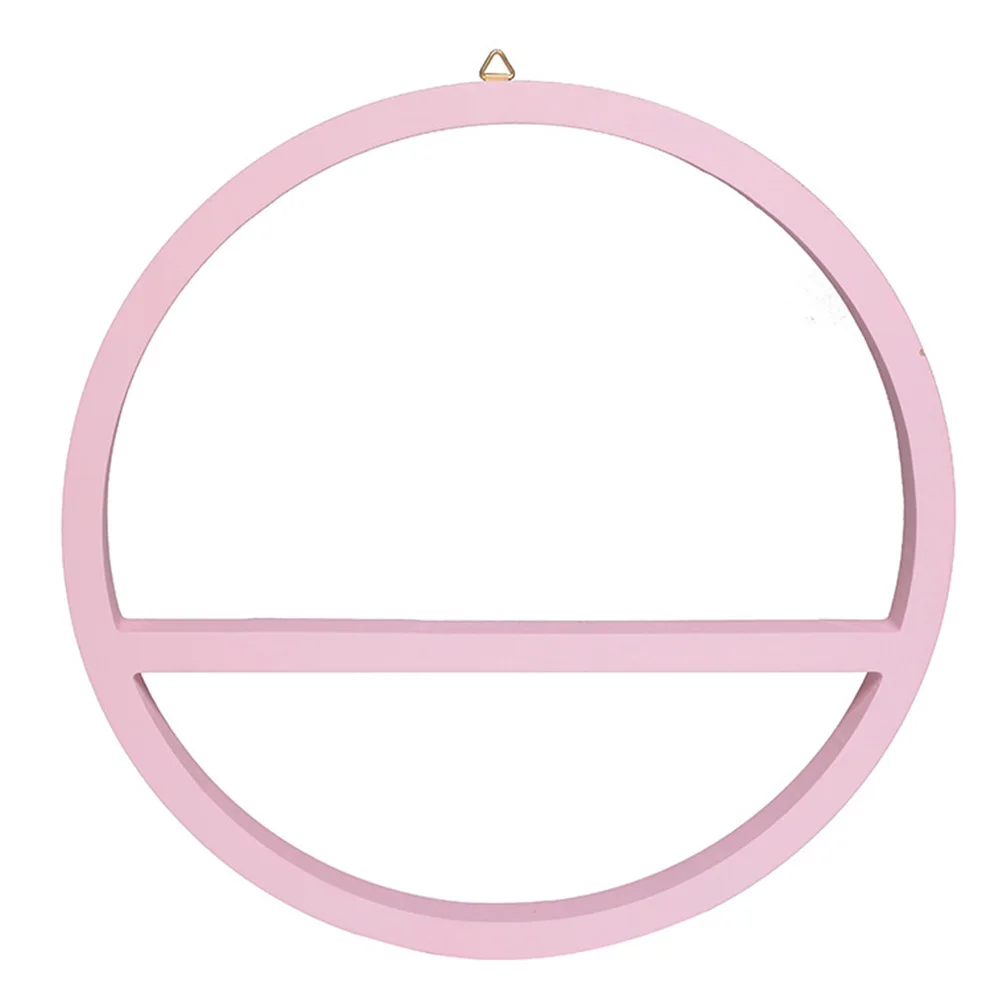 Офисная круглая полка аксессуары для дома и кухни деревянный плавающий Розовый