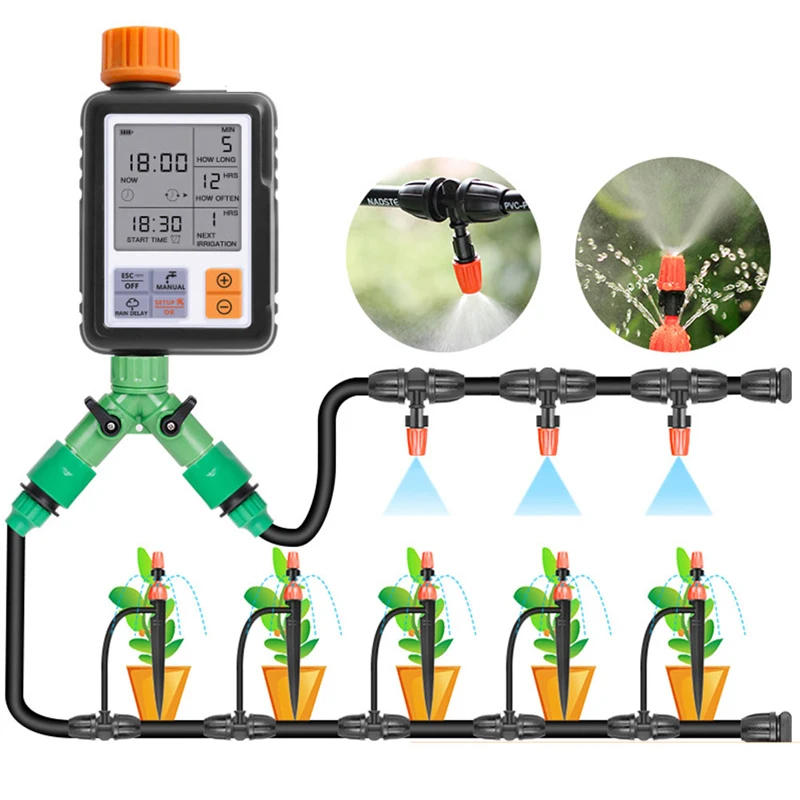 

Automatic Irrigation Water Timer Lcd Screen Sprinkler Controller Outdoor Garden Rain resistant watering Timer Device Controller