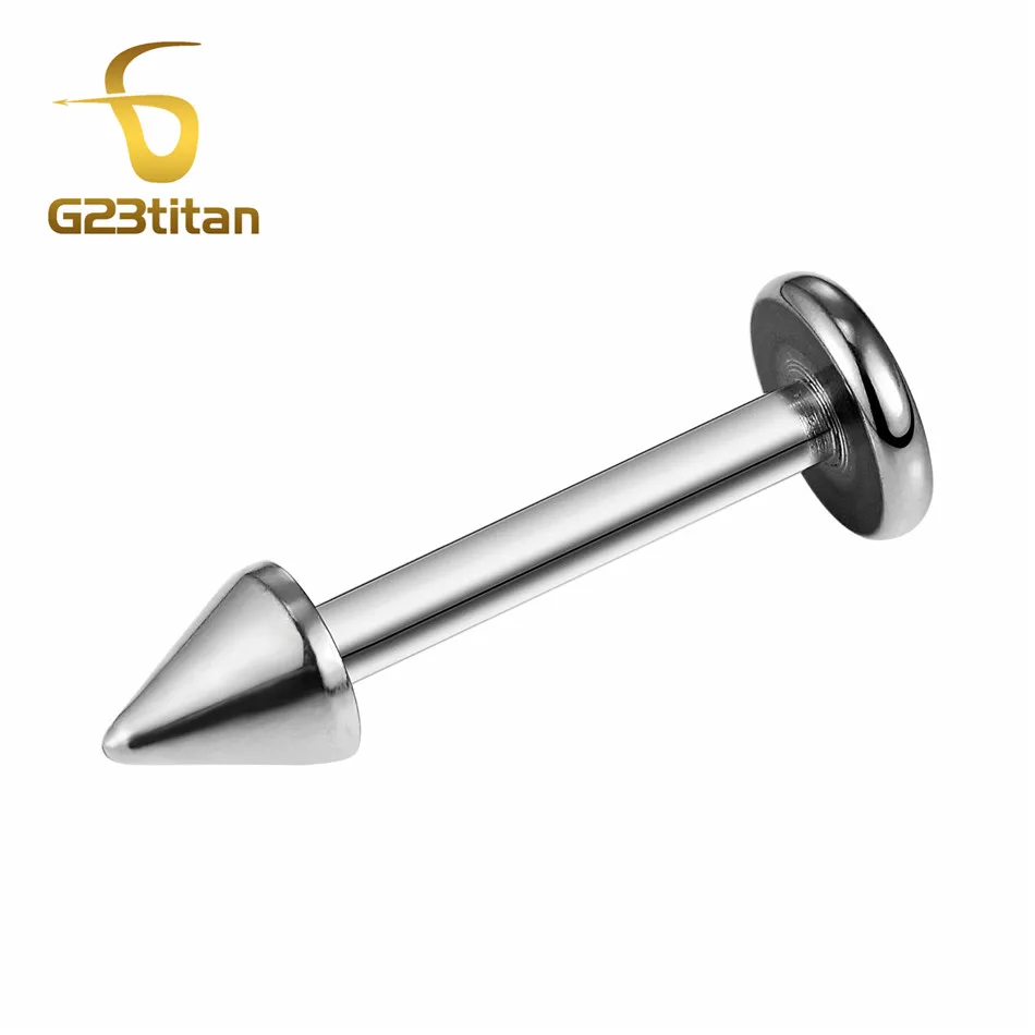 Labret Studs 10 шт. в партии G23 титановые округлые микроштанги Bananabells губная серьга ювелирные украшения для пирсинга кольца оптом - Окраска металла: Labret Studs