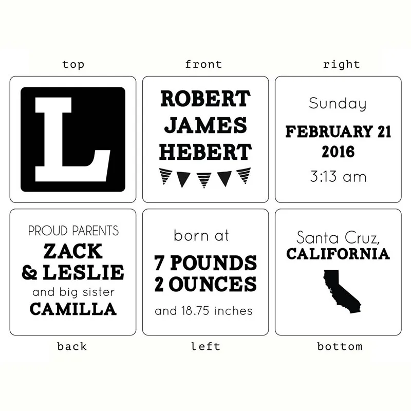 Детский блок с гравировкой персонализированные деревянные кубики для маленьких