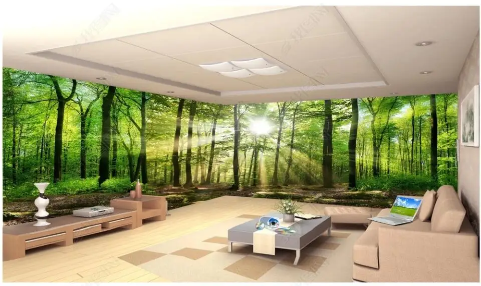 

3d фото обои на заказ настенные плотные солнечные природные пейзажи первоклассный лес 3d настенные фрески обои для стен в рулонах Декор