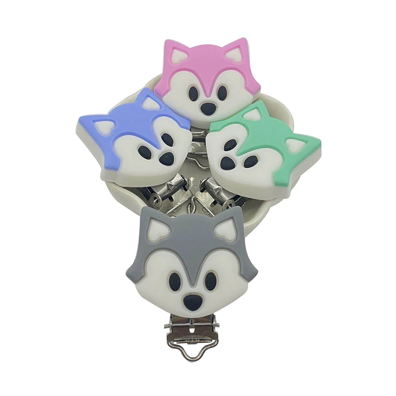 

1pc Silicone Pacifier Clips Fox Teether Clips DIY Baby Pacifier Dummy Teething Soother Nursing Jewelry Making