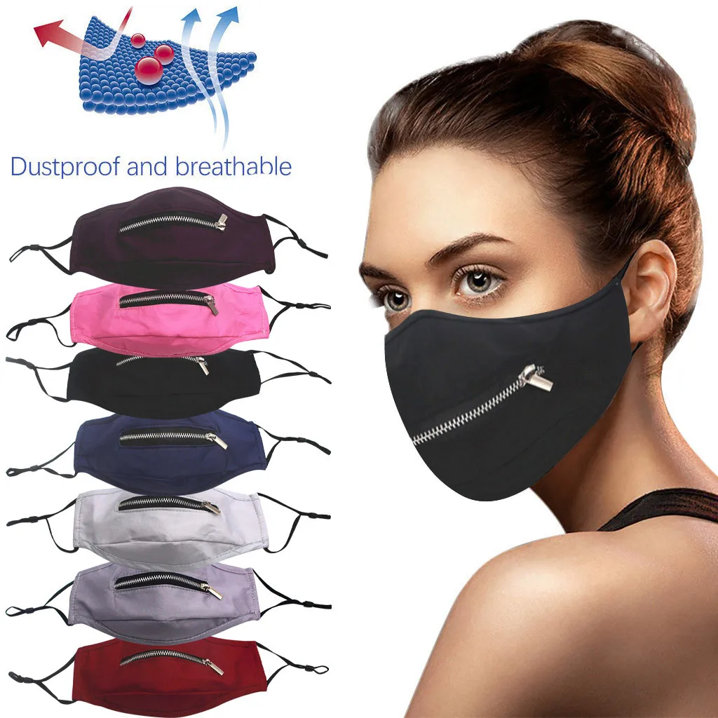 Модная маска с замком-молнией для лица принтом взрослых и мужчин смешные маски