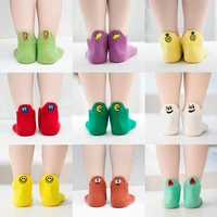 5pairslot new childrens socks korean version with embroidered cartoon mesh baby boat socks wild trend childrens socks