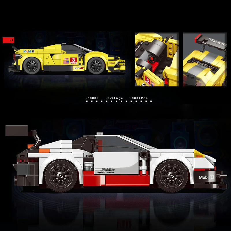 Город Скорость Чемпион гоночный автомобиль строительные блоки для детей