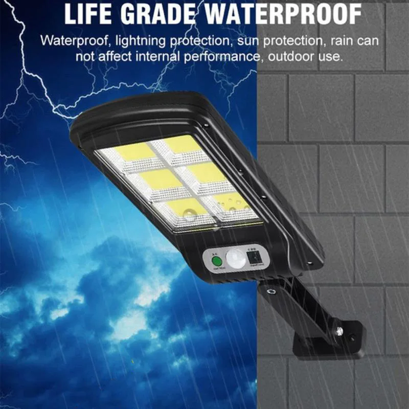 

72 COB Solar Powered Street Light LED Wall Lamp Human Body Induction Waterproof Street Lamp for Gardens Courtyards