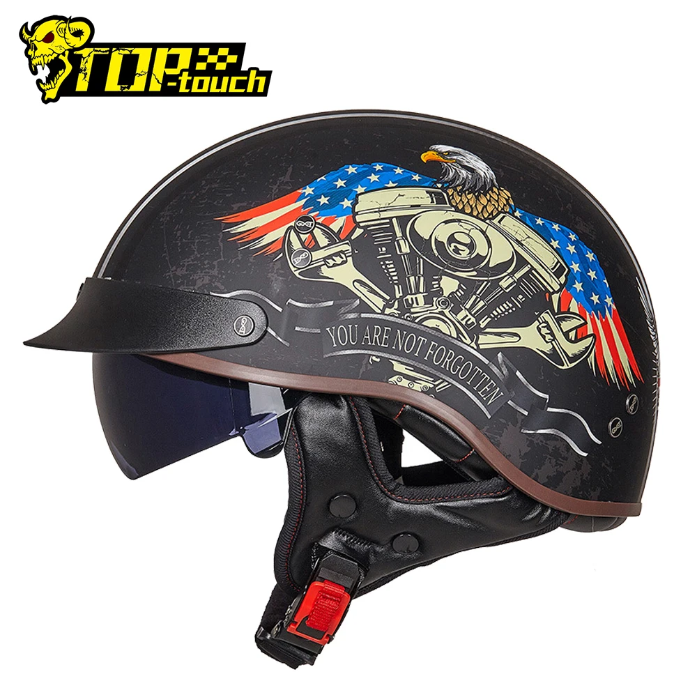 

GXT Motorcycle Helmet Retro Vintage Casco Moto Helmet Open Face Scooter Motorbike Racing Riding Helmet With DOT Certification