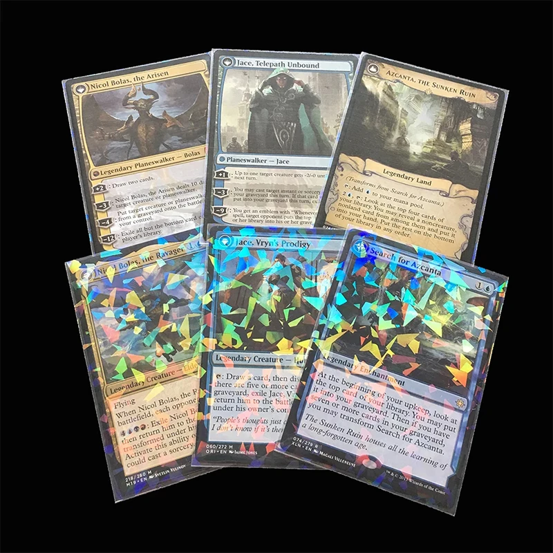 

100pcs Laser Flashing Card Sleeves For YGO Ultra Super Card Protector Film