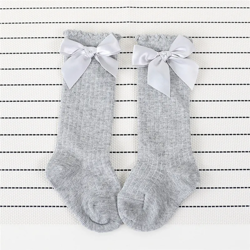 Cotton Knee Socks for Girls Big Bow Knee High Long Socks for Kids do not slip Princess Children's Socks Autumn Winter Style