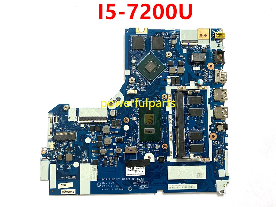 

DG421 NM-B242 motherboard for ideapad 330-15IKB 330-17IKB laptop mainboard with i5-7200 CPU+graphic 5B20R16525 tested well