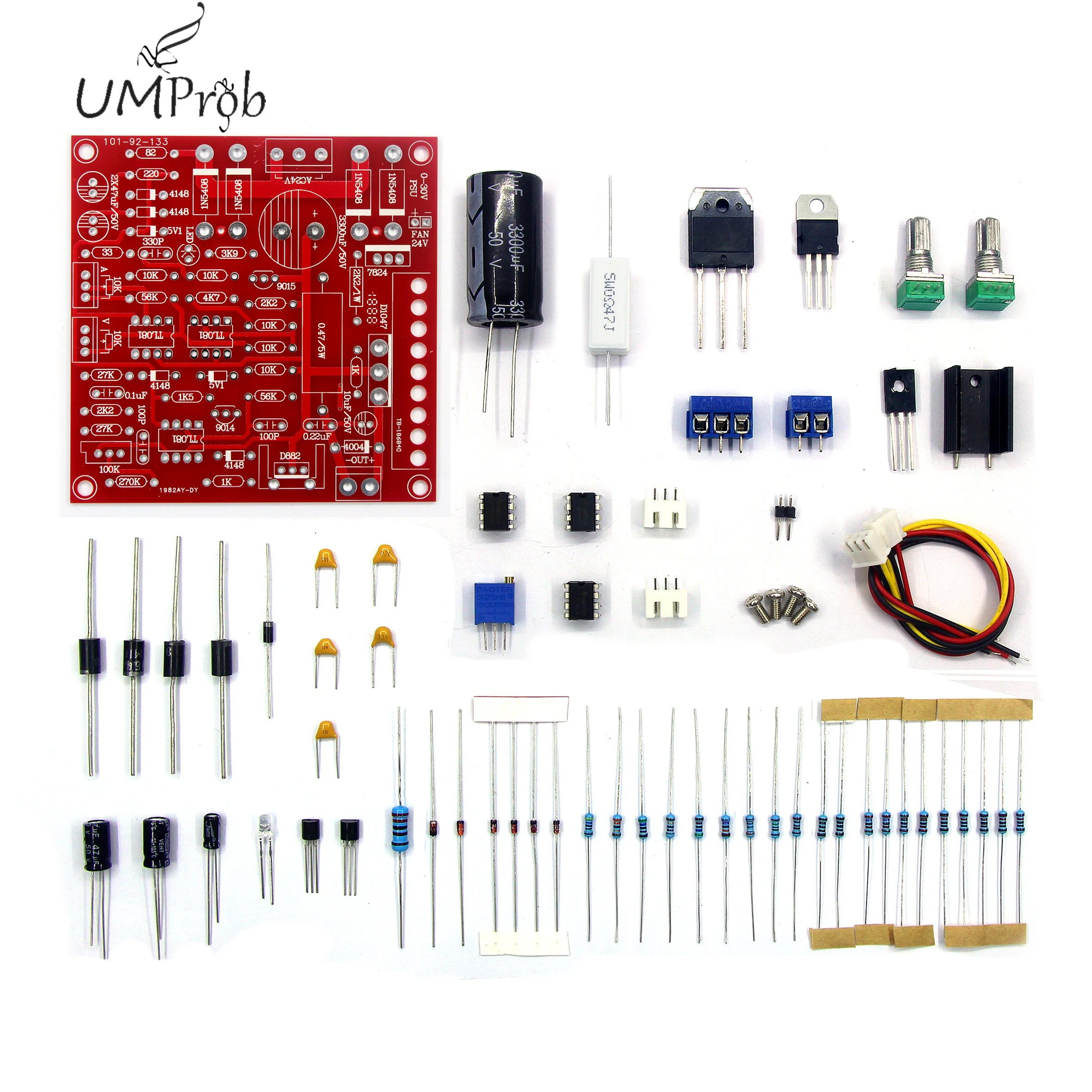 0-30 в 2mA-3A постоянный Регулируемый источник питания DIY Kit защита от короткого замыкания