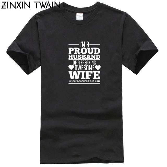 Гордостью муж офигенно жена мать Father's Day подарок на день рождения футболки