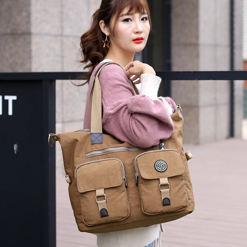 

Big Nylon women bags 2019 waterproof Ladies crossbody bag large Capacity Travel shoulder bag Multi Pockets casual female handbag