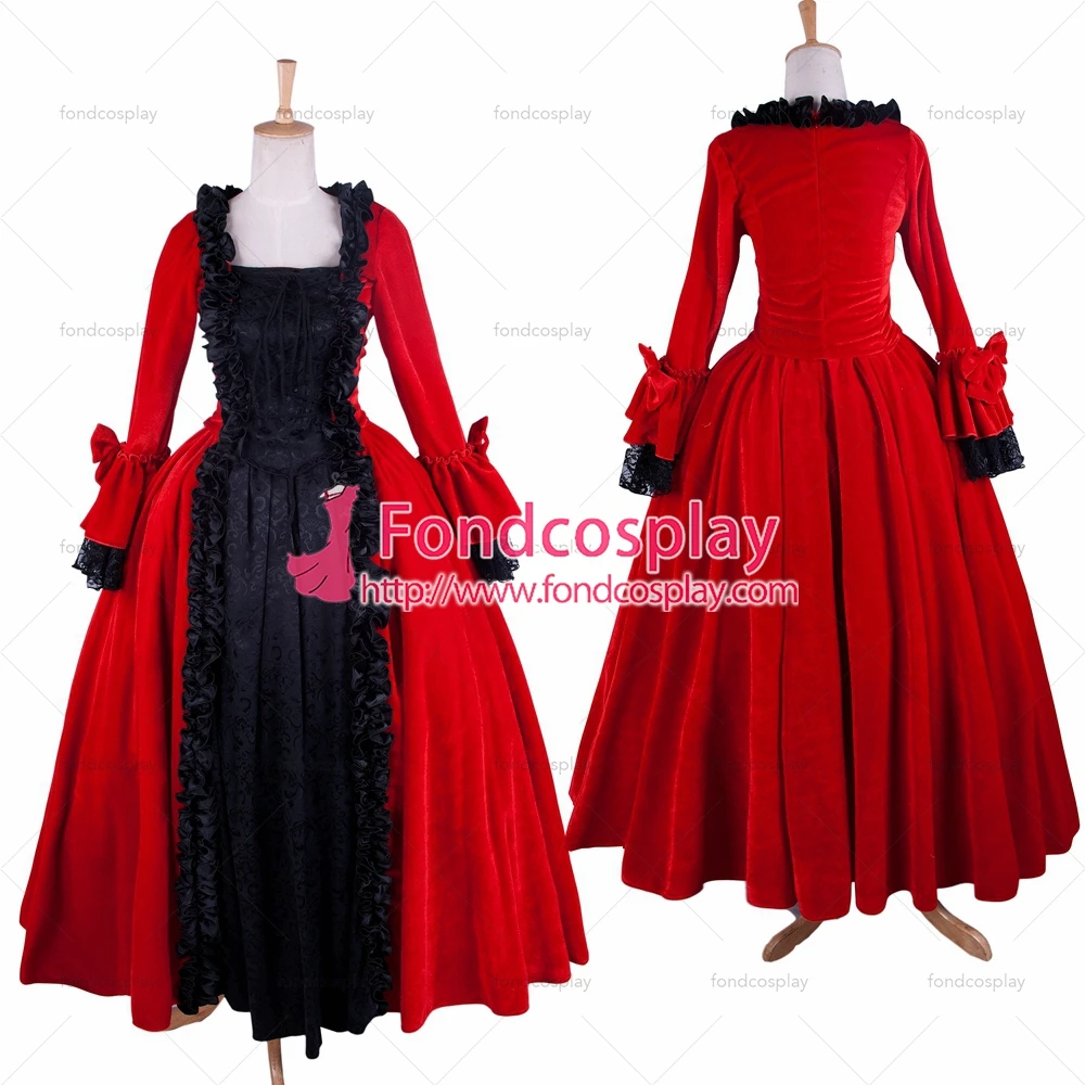 

Victorian Rococo Medieval Gown Ball Dress Gothic Punk Velvet Dress Cosplay Costume Tailor-made[G1355]