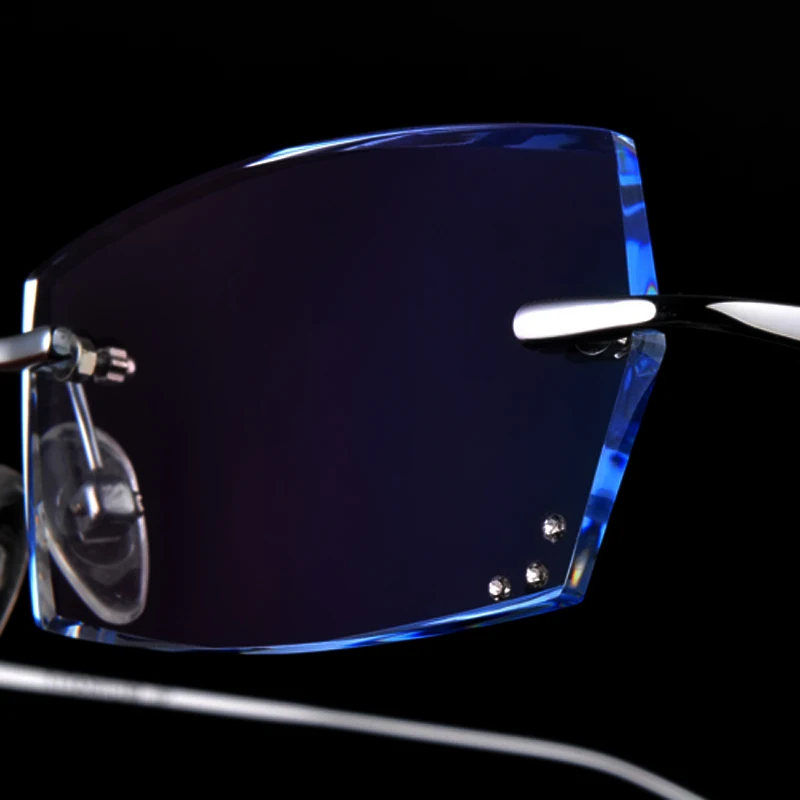 

Sell Free Shipping Solid Titanium Rimless Glasses Fashion Rimless Prescription Glasses Diamond Myopia, Hyperopia Optical Glasses