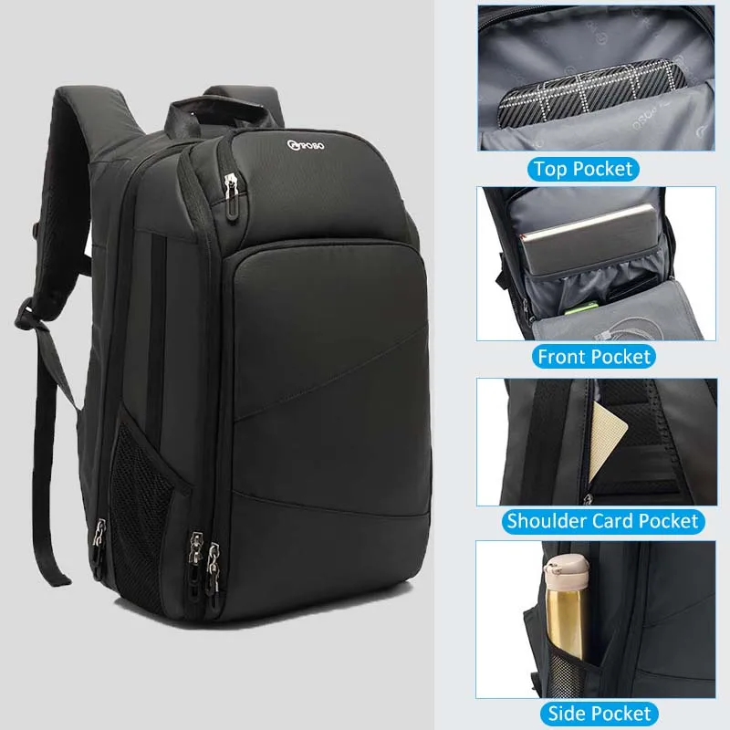 Мужской рюкзак для ноутбука 17 3 дюйма вместительный Многофункциональный с USB