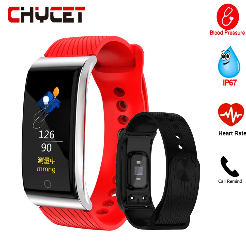 F4 модный цветной экран Смарт браслет монитор кровяного давления пульса для