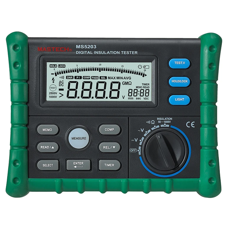 Цифровой мегометровый тестер изоляции MASTECH MS5205 Измеритель сопротивления 10 г 2500 В