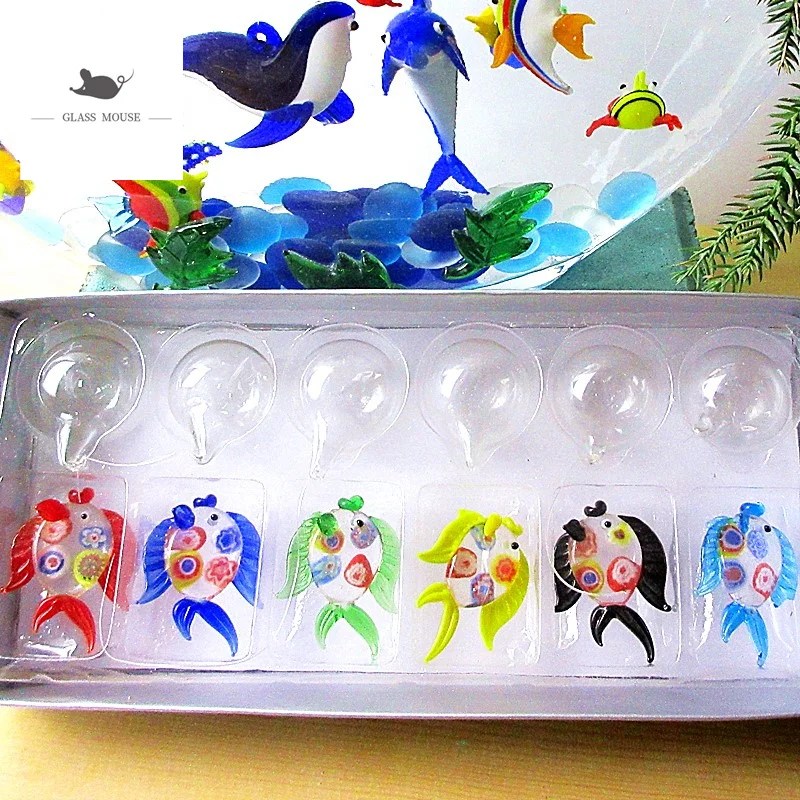 Декор для аквариума статуэтки миниатюрные стеклянные морские статуи животных