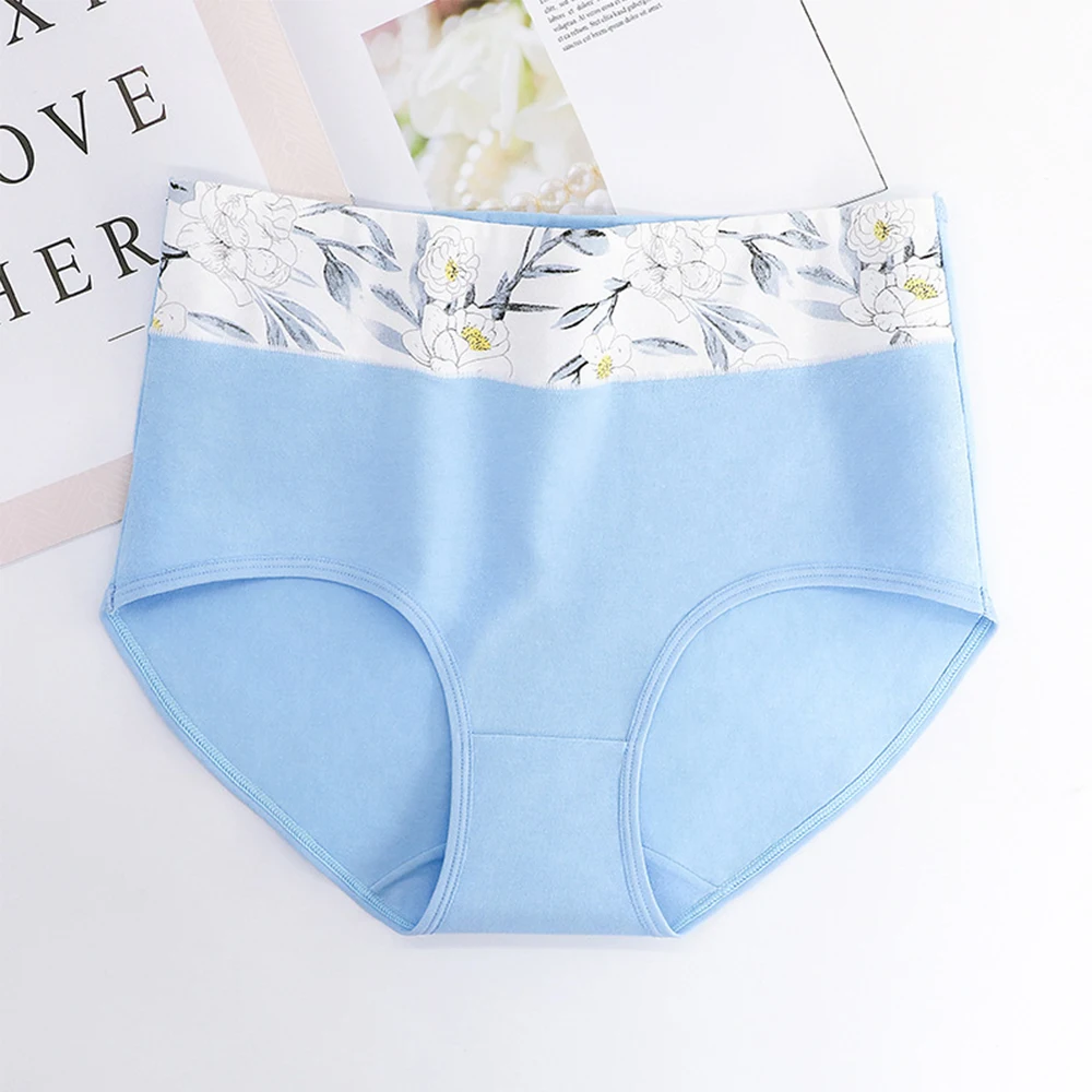 Женское привлекательное нижнее белье с принтом кружевные трусики завышенной