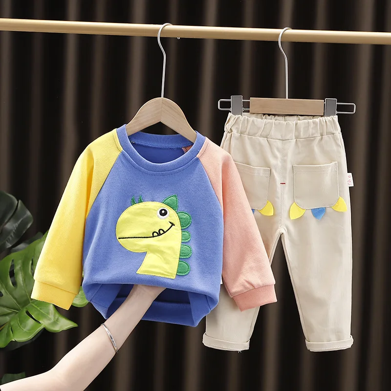 Conjuntos de ropa de oto&ntilde;o para ni&ntilde;os, sudadera, abrigos, pantalones, ch&aacute;ndal, moda, trajes de beb&eacute; de 1 a 5 a&ntilde;os, 2021-5